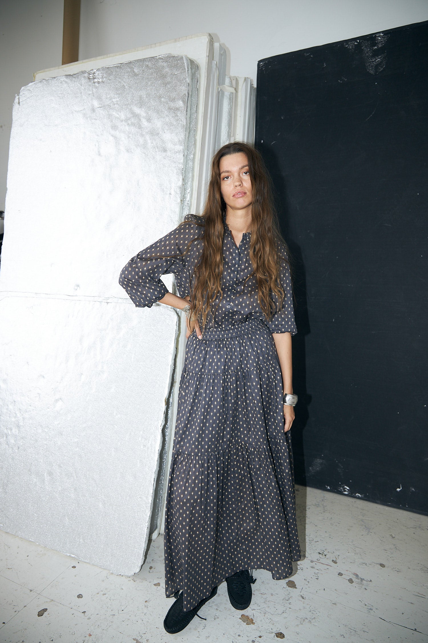 Lollys Laundry SunsetLL Maxi Skirt Skirt 23 Dark Blue