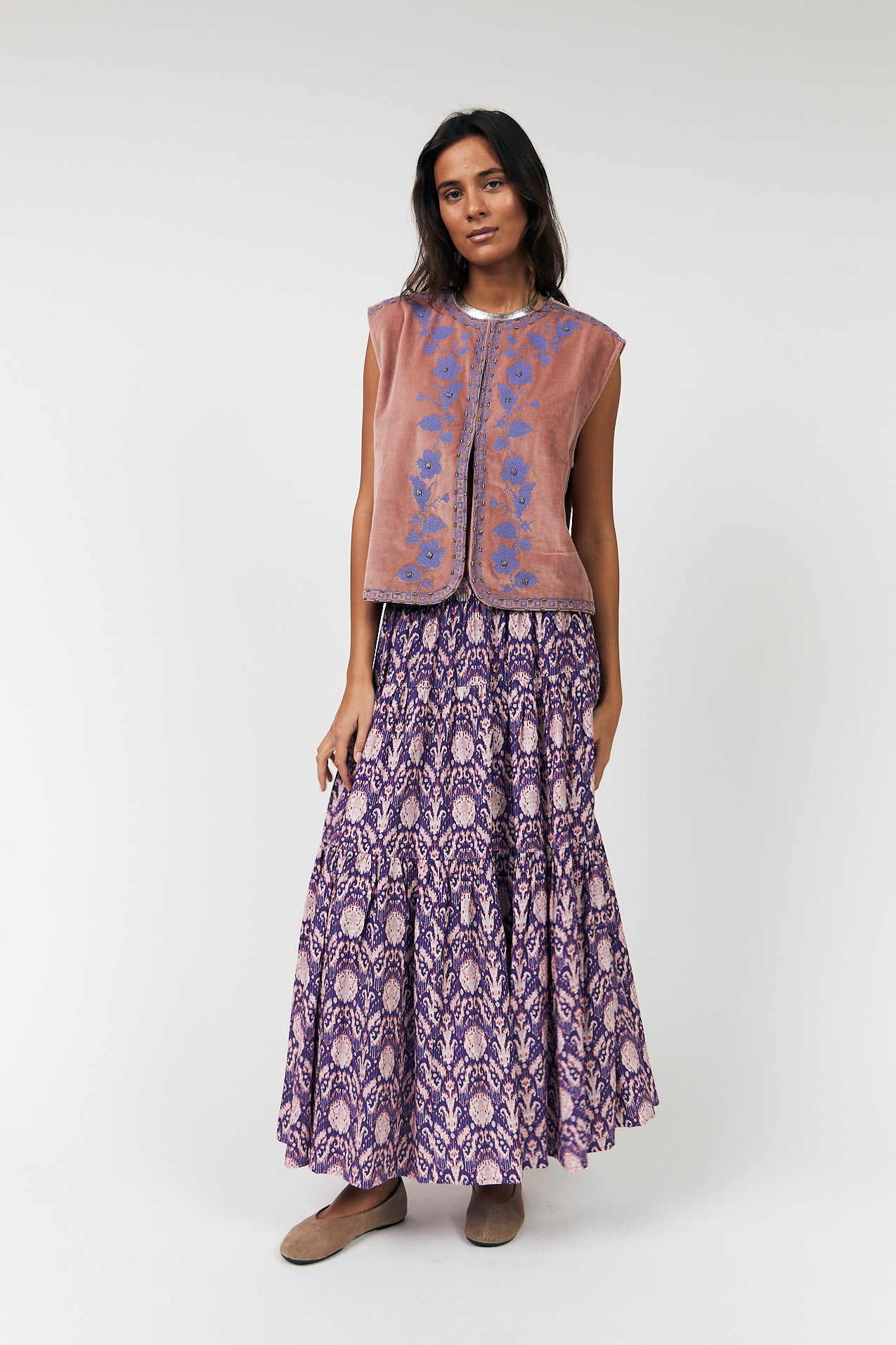 Lollys Laundry SunsetLL Maxi Skirt Skirt 64 Graphic Print