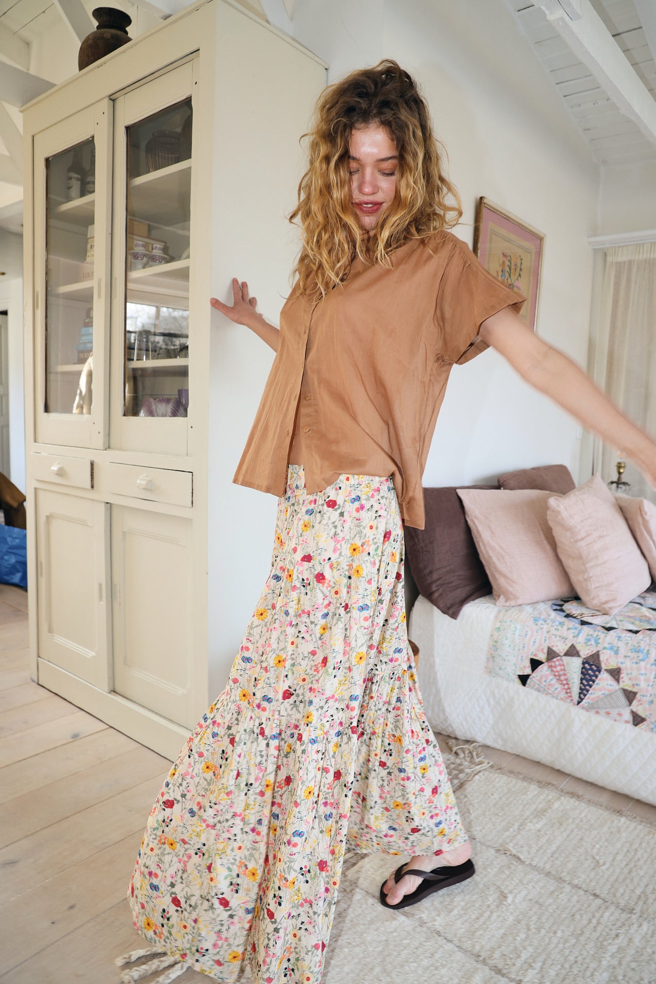 SunsetLL Maxi Skirt - Flower Print