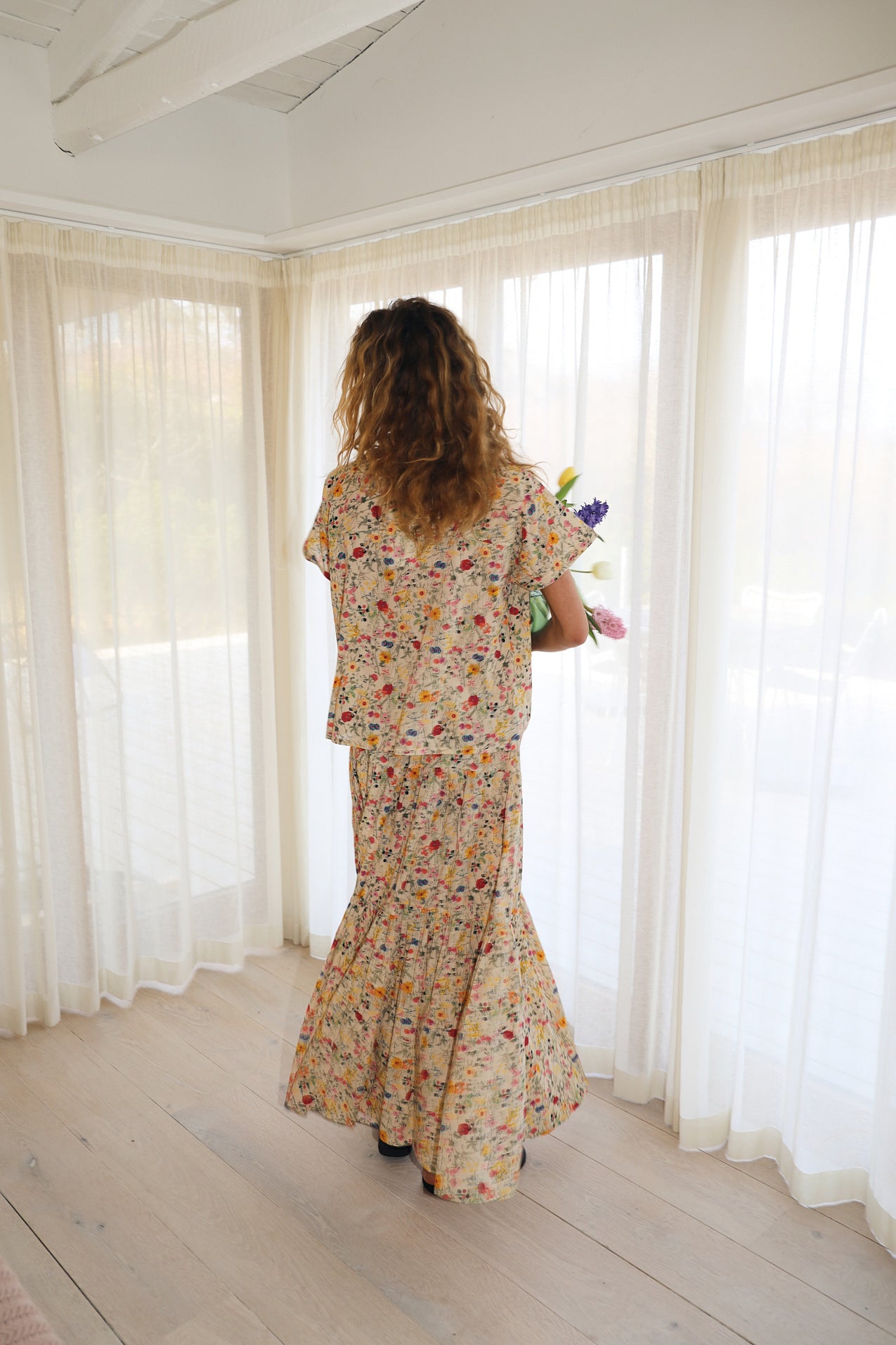 SunsetLL Maxi Skirt - Flower Print