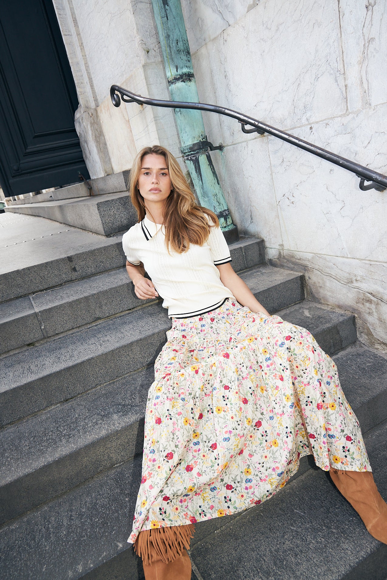 SunsetLL Maxi Skirt - Flower Print