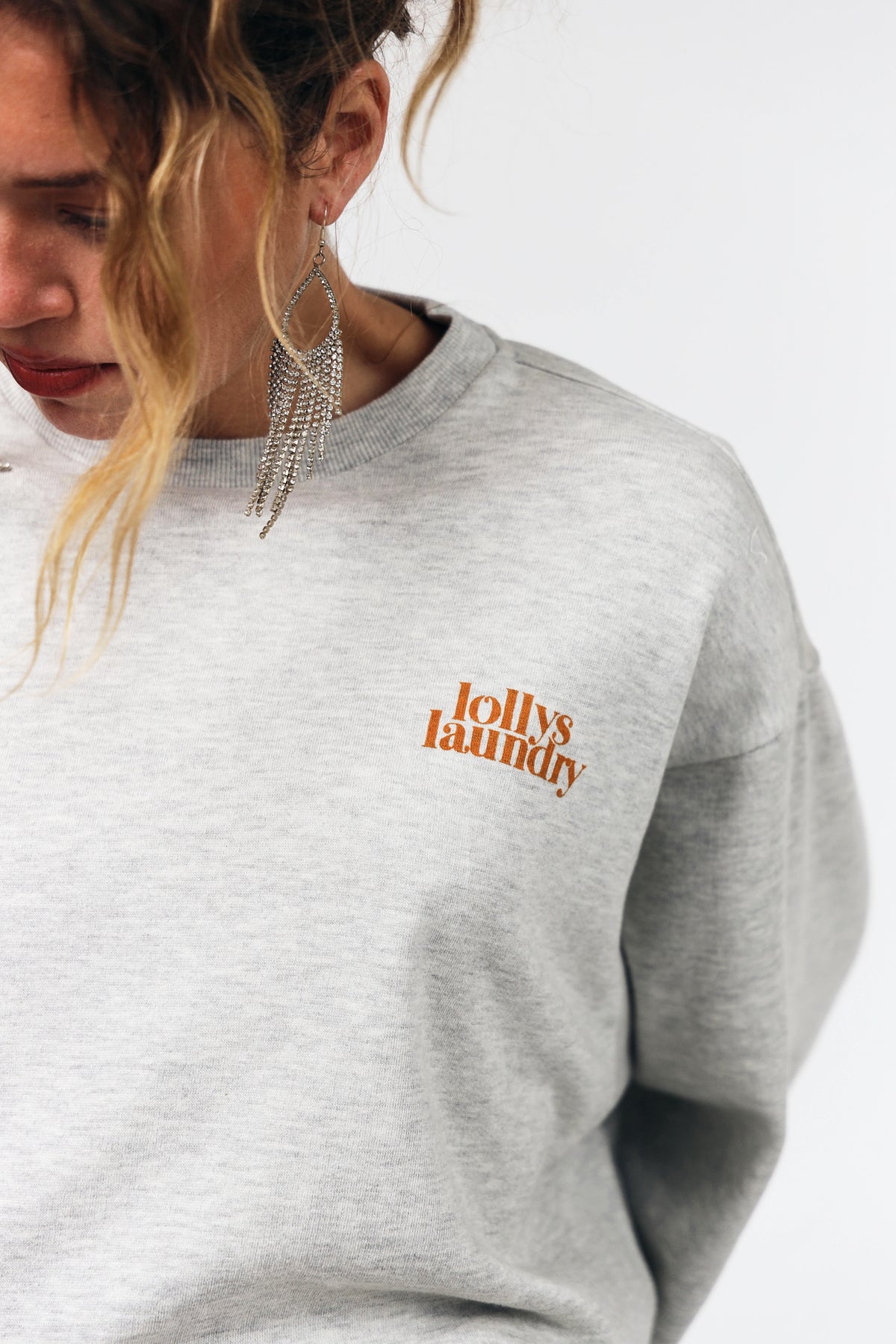 Lollys Laundry SydneyLL Butterfly Sweatshirt Sweatshirt 13 Light Grey Melange