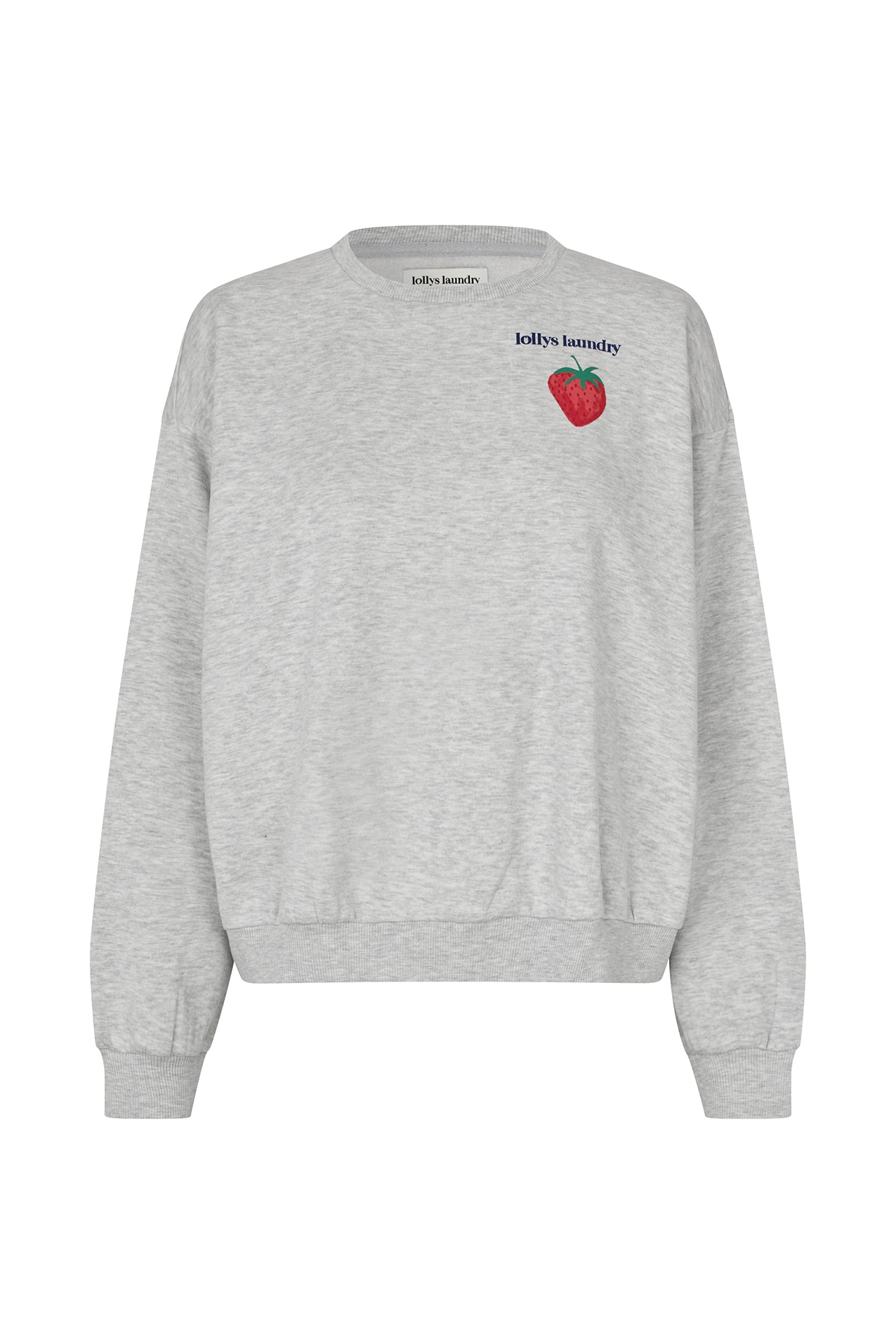 SydneyLL Strawberry Sweatshirt - Light Grey Melange