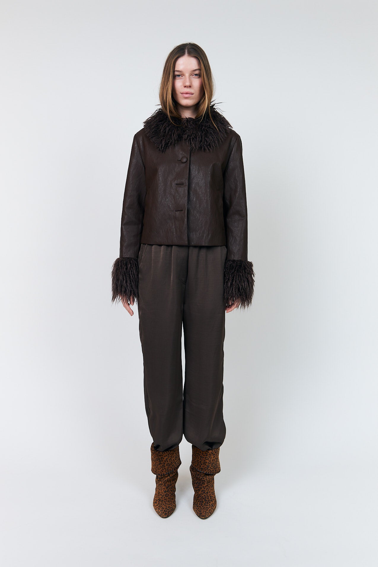 Lollys Laundry TalmaLL Pants Pants 87 Dark Mokka