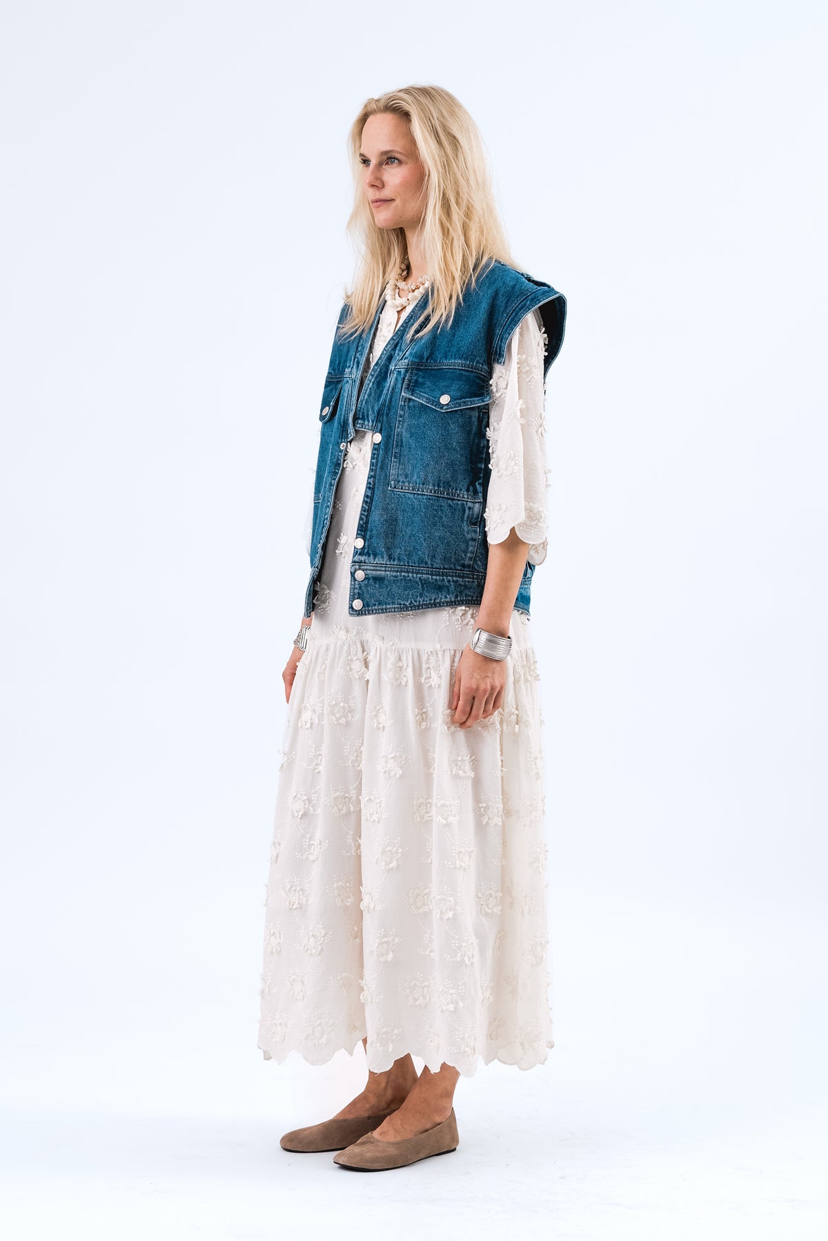 TimorLL Midi Dress - Creme