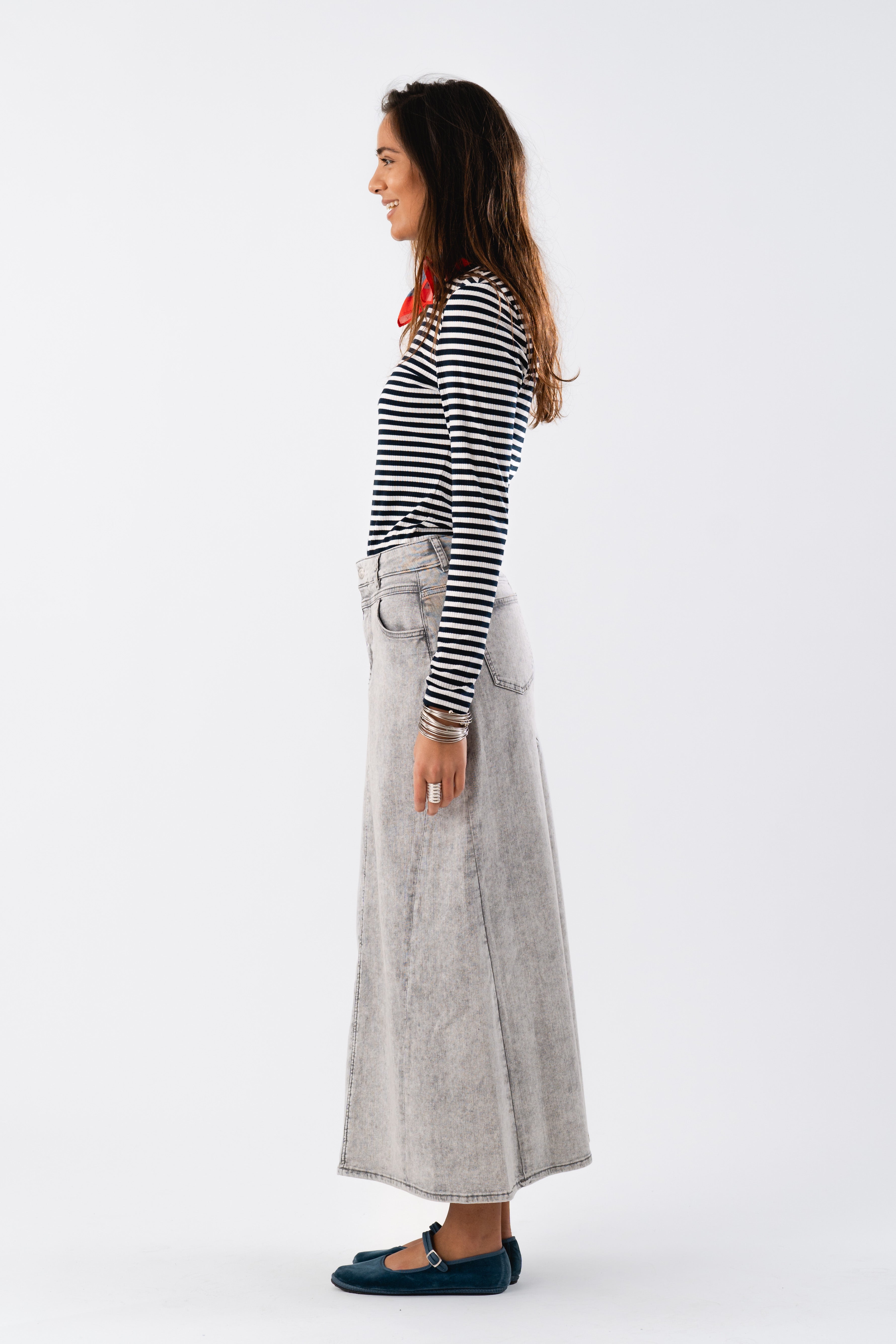 Lollys Laundry TmeryLL Maxi Skirt Skirt 10 Grey
