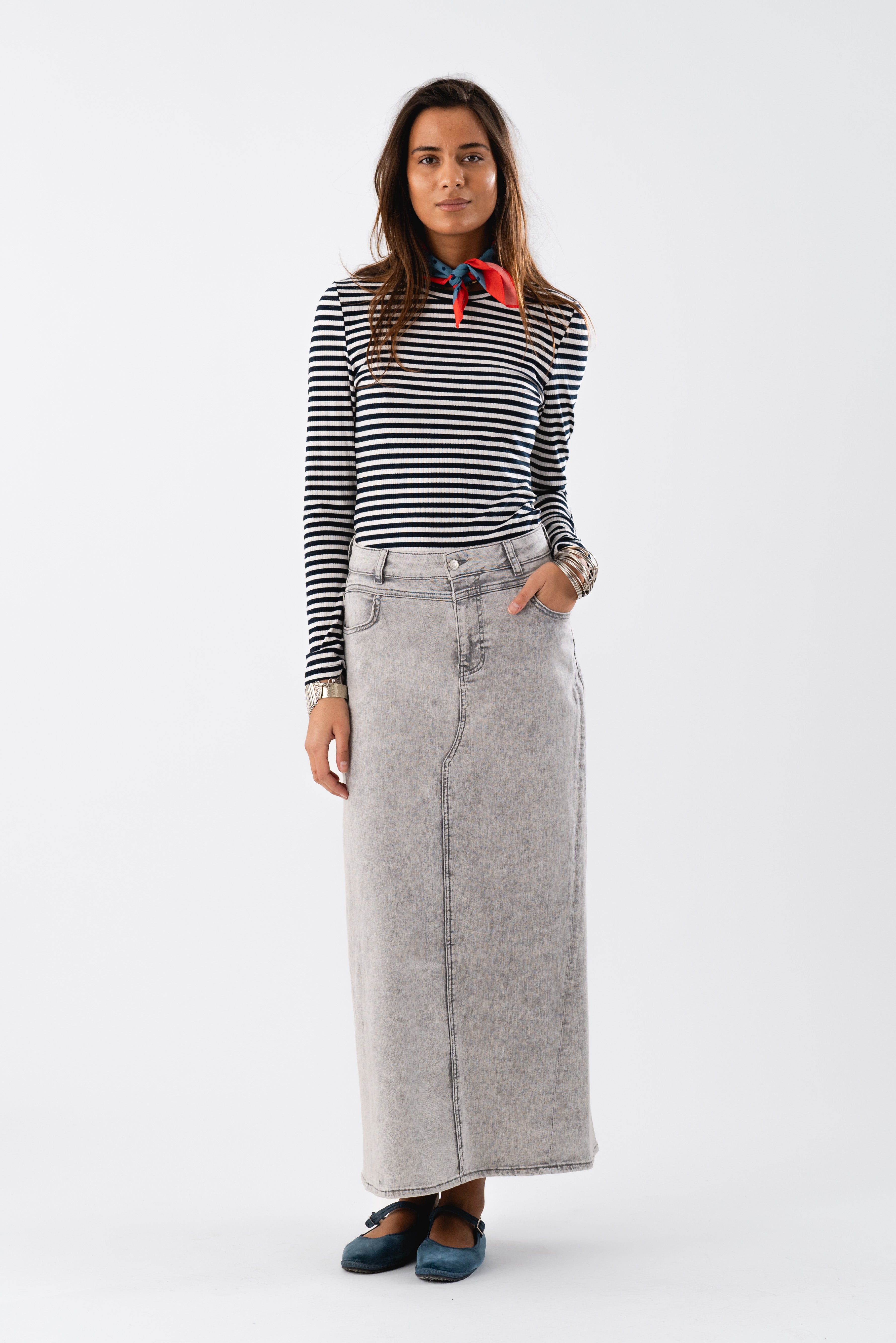 Lollys Laundry TmeryLL Maxi Skirt Skirt 10 Grey