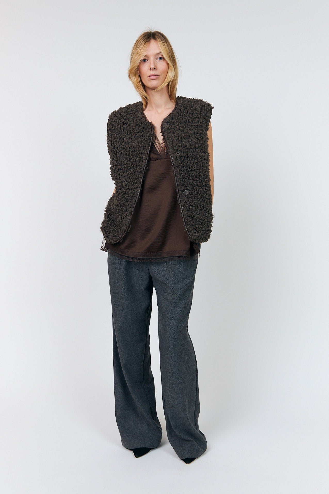 Lollys Laundry VadaLL Vest Vest 87 Dark Mokka
