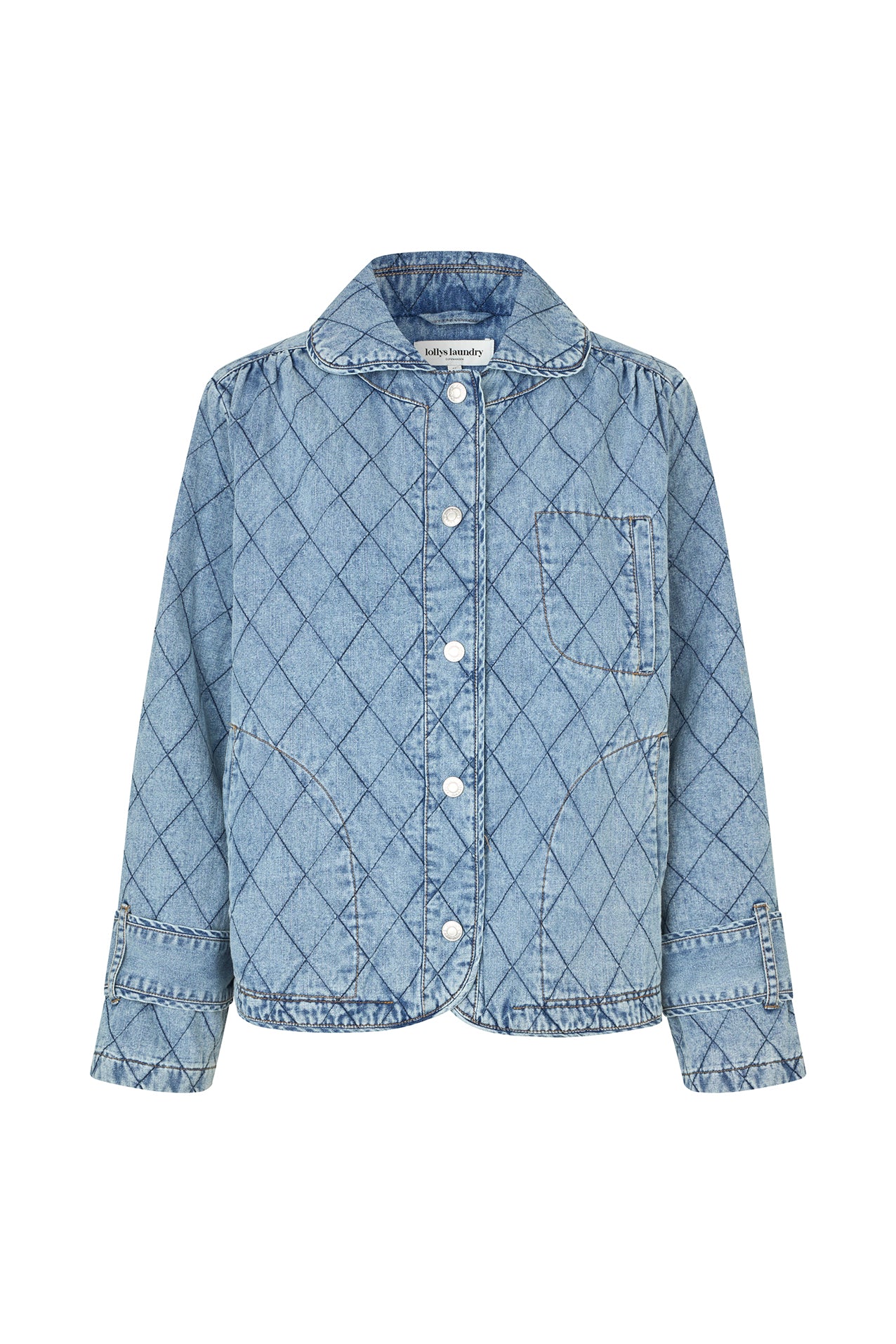 Lollys Laundry ViolaLL Quilted Jacket Jacket 100 Washed Denim