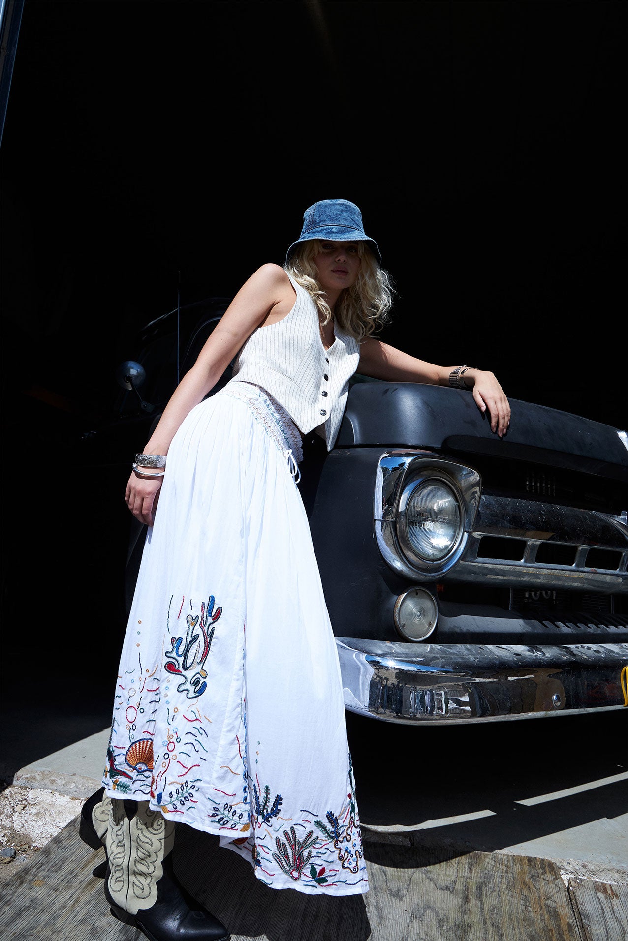 Lollys Laundry WillowLL Bucket Hat Hat 100 Washed Denim