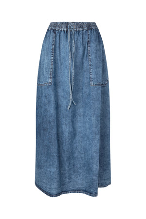 Lollys Laundry AkaneLL Maxi Skirt Skirt 100 Washed Denim
