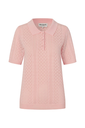 Lollys Laundry AlaiaLL Polo Knit T-shirt 84 Light Pink