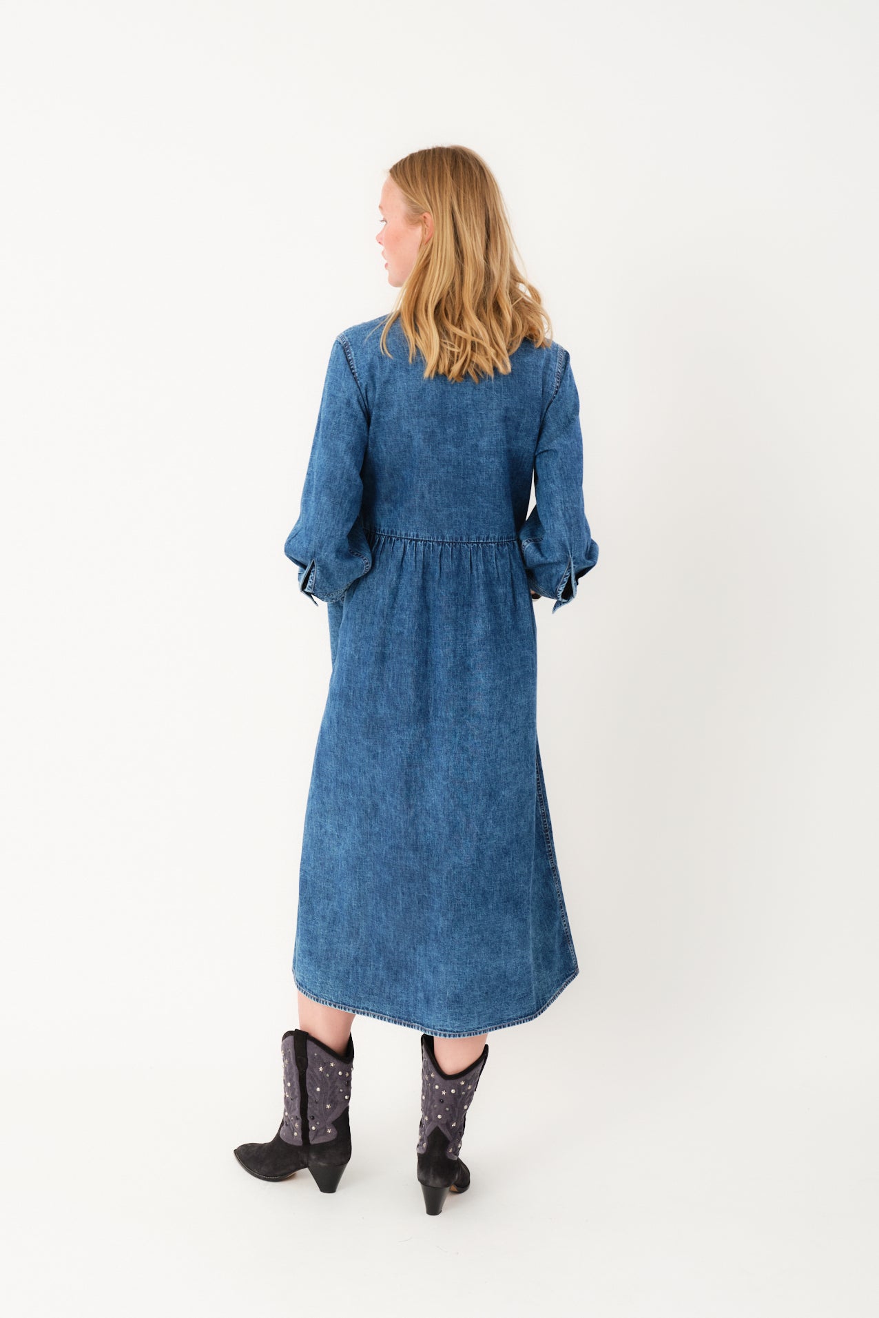 Lollys Laundry AliyaLL Maxi Dress Dress 100 Washed Denim