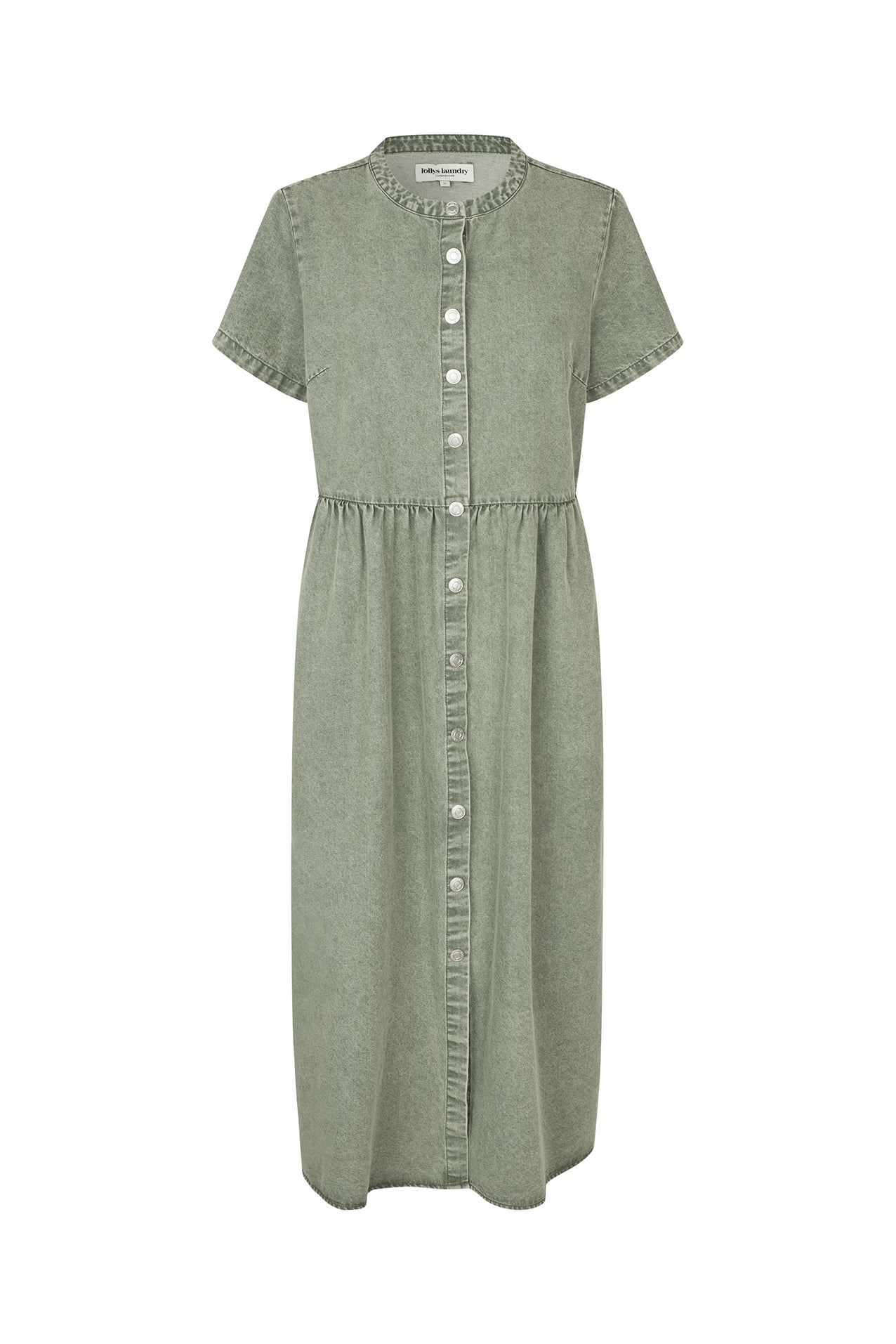 AliyaLL denimkjole i dusty green | Lollys Laundry