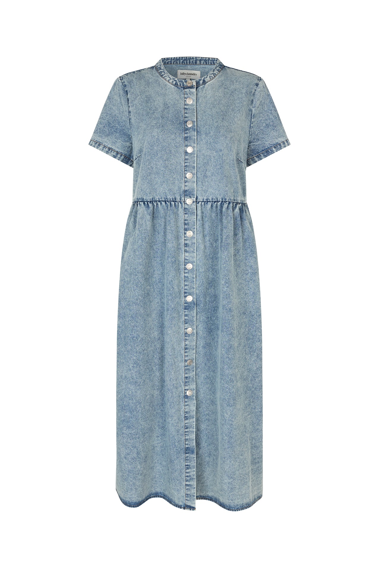 Lollys Laundry AliyaLl Maxi Dress LS Dress 100 Washed Denim