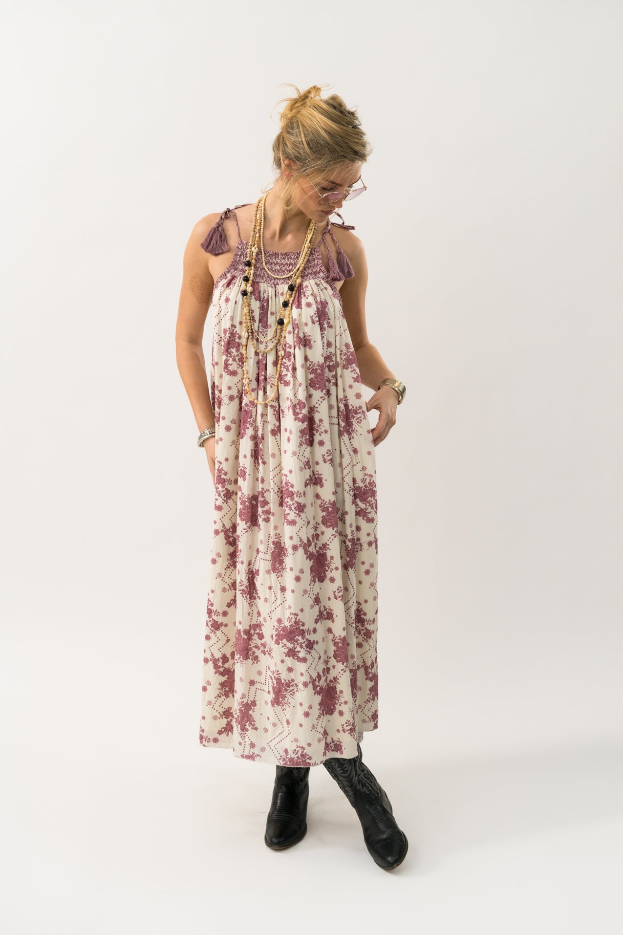 Lollys Laundry AngoLL Maxi Dress SL Dress 74 Flower Print