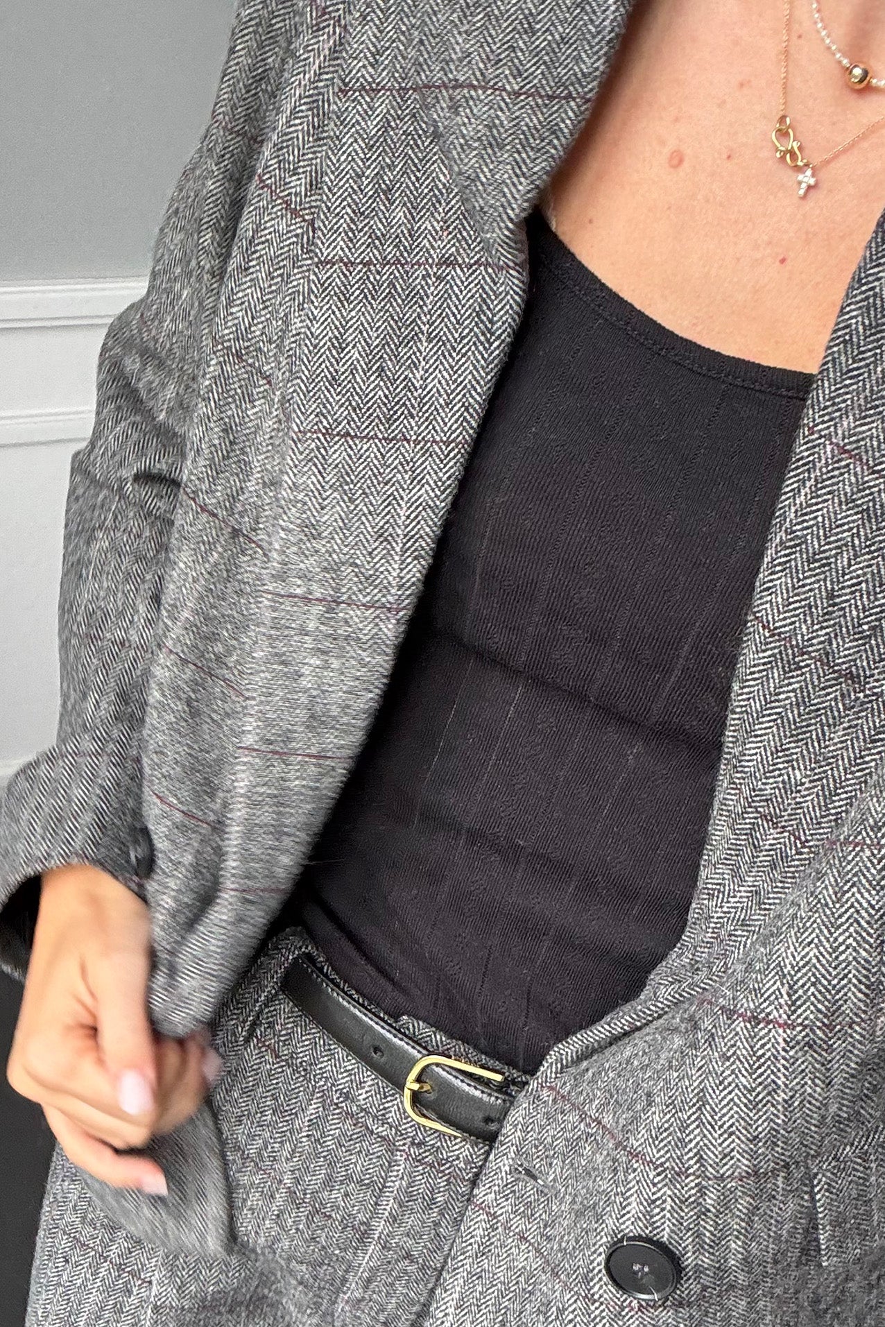 AntonellaLL Short Blazer - Grey