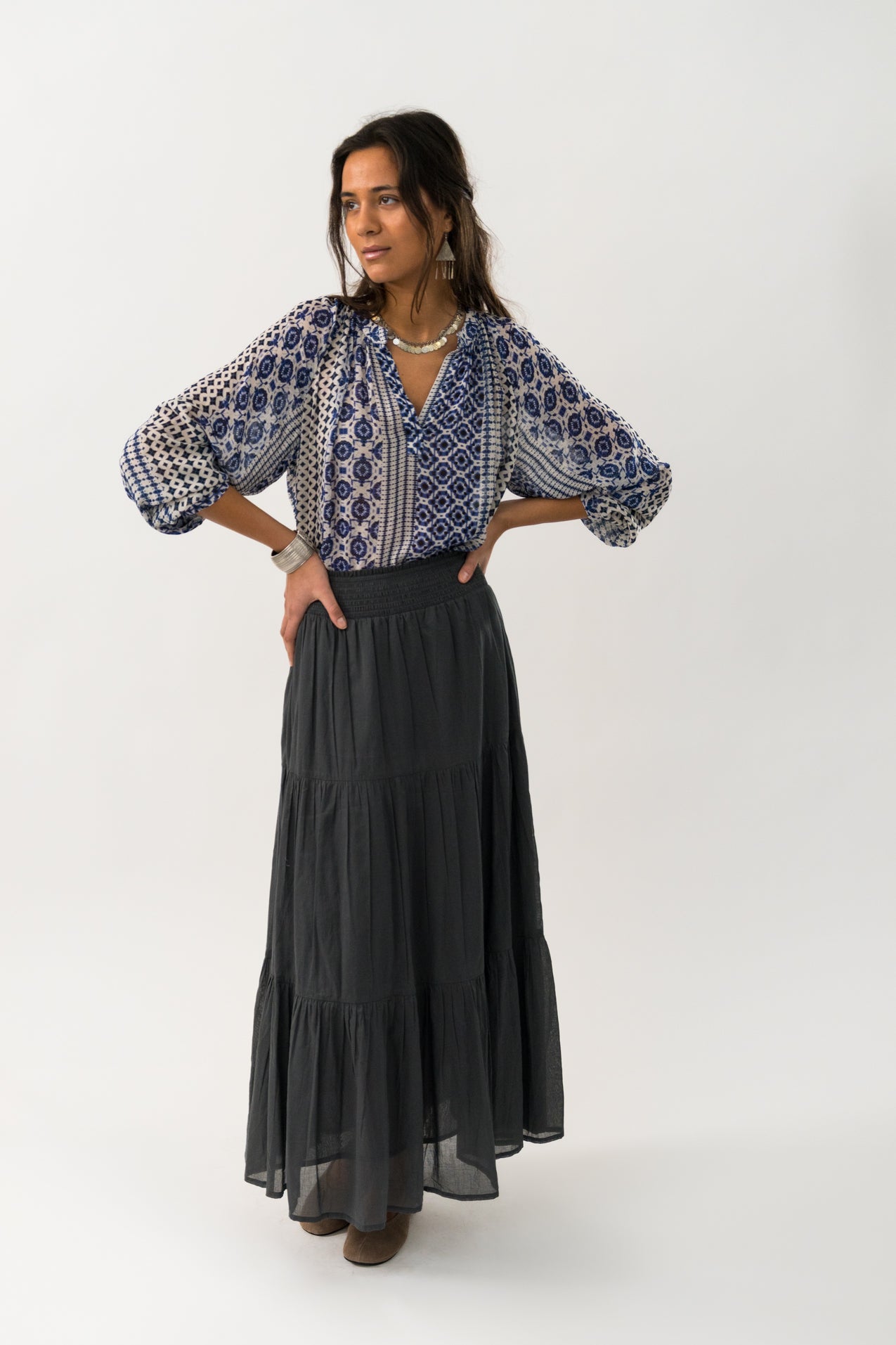 Lollys Laundry BiharLL Blouse Blouse 20 Blue