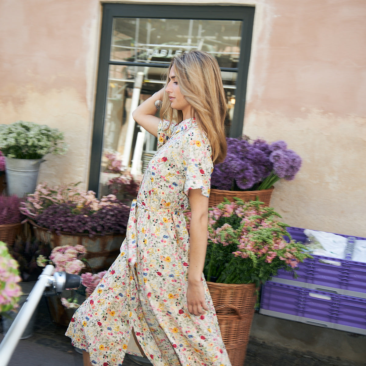 flower print design dress Brick Red Floral Print Cotton Maxi Dress - Floral Dresses