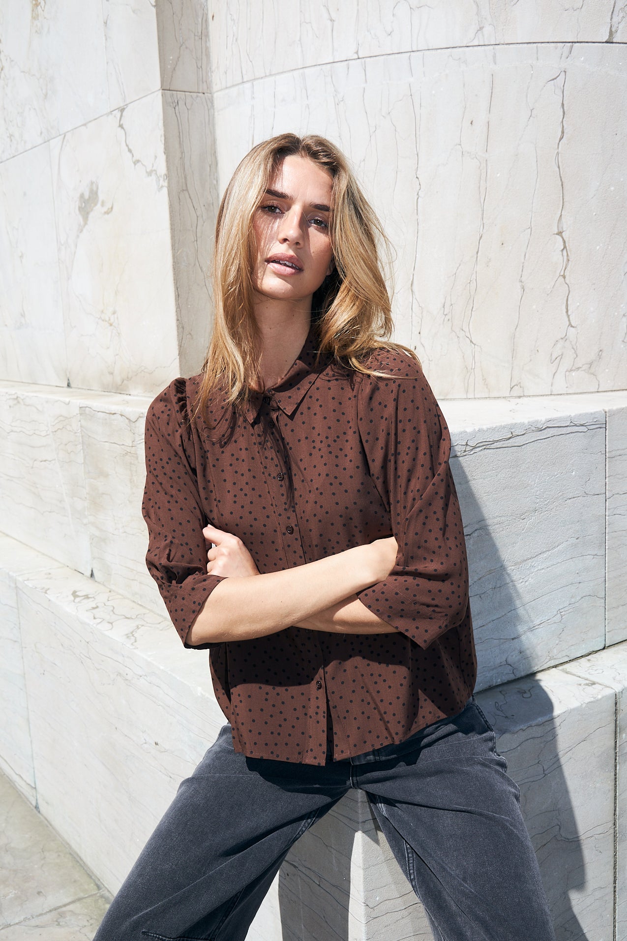 Lollys Laundry BonoLL Shirt SS Shirt  87 Dark Mokka