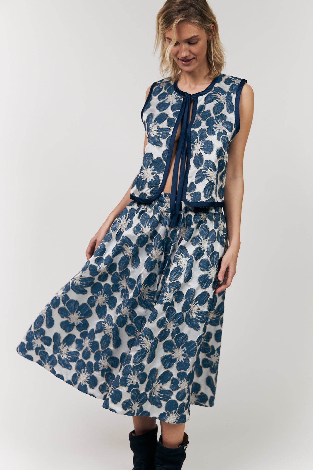 BristolLL Midi Skirt - Blue