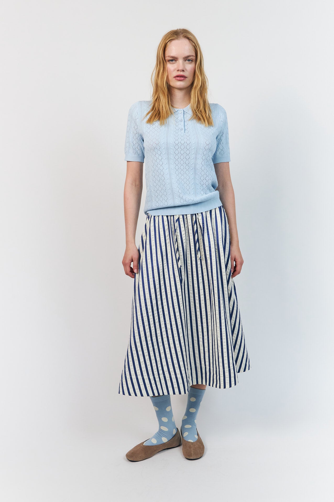 BristolLL Midi Skirt - Blue