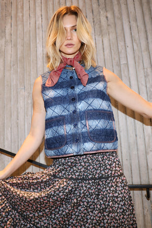 Lollys Laundry CairoLL Quilted Vest Vest 20 Blue