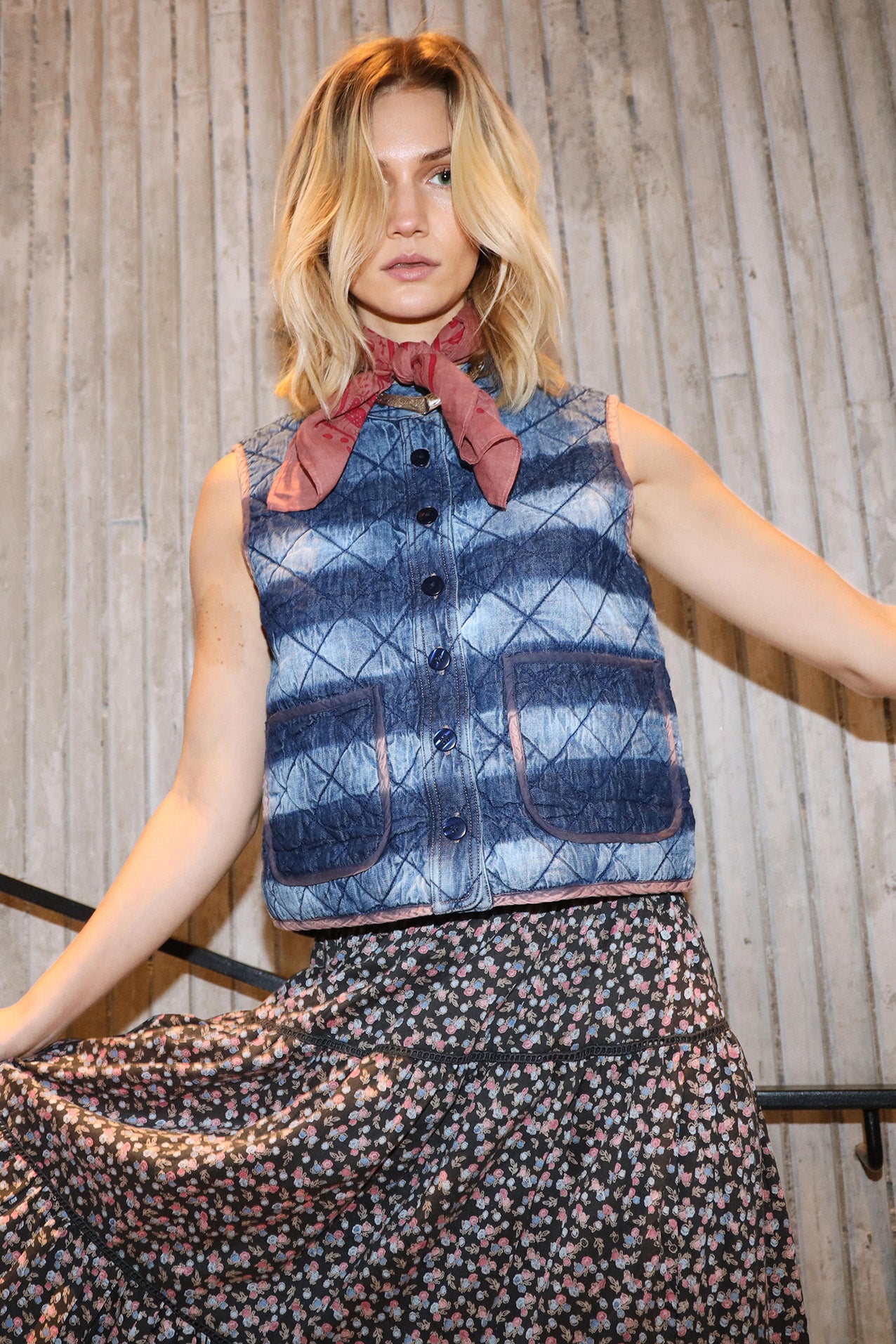 Lollys Laundry CairoLL Quilted Vest Vest 20 Blue