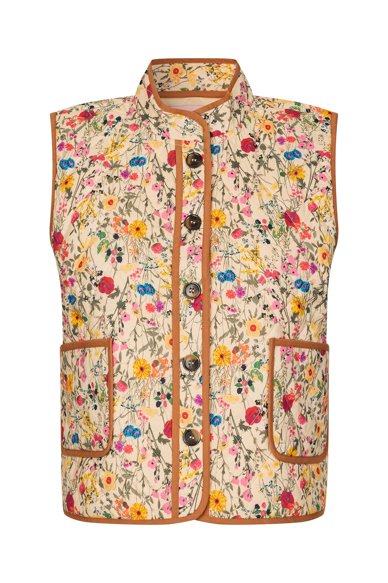 CairoLL quilted vest with floral print | Lollys Laundry