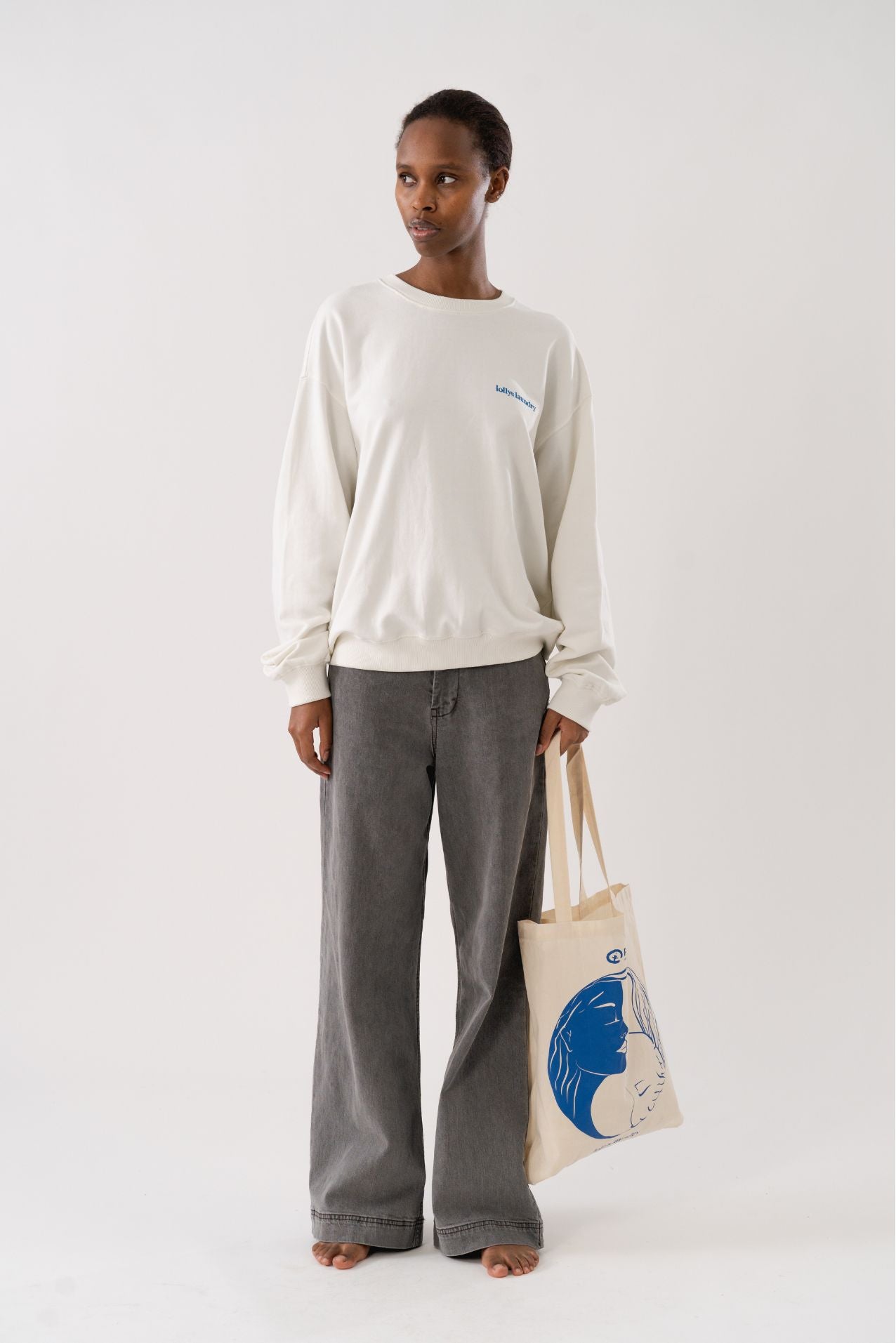 Lollys Laundry California Logo Sweat Plan International Sweatshirt 02 Creme
