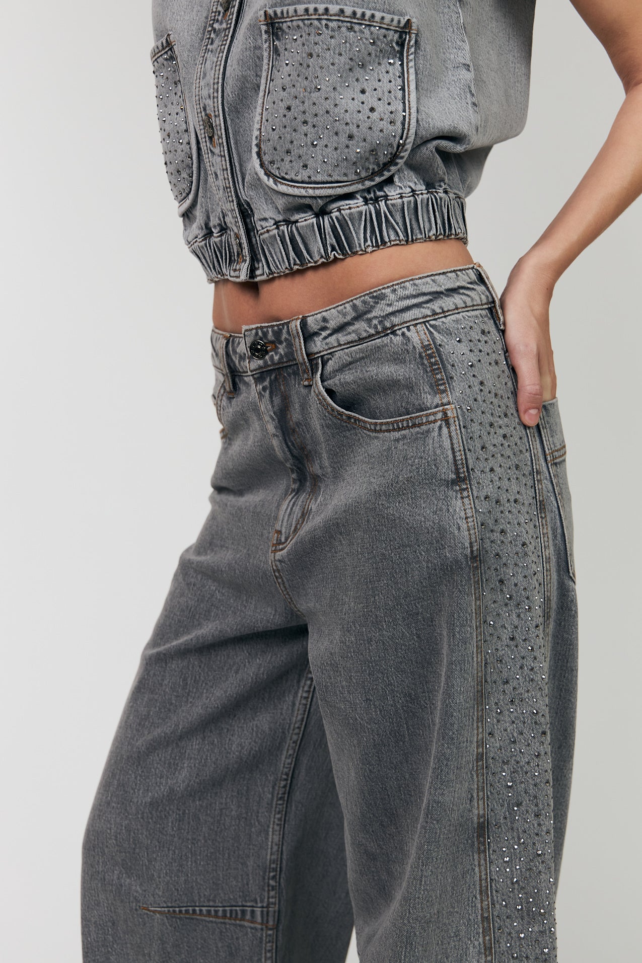 Lollys Laundry CarmenLL Vest Vest 12 Light Grey