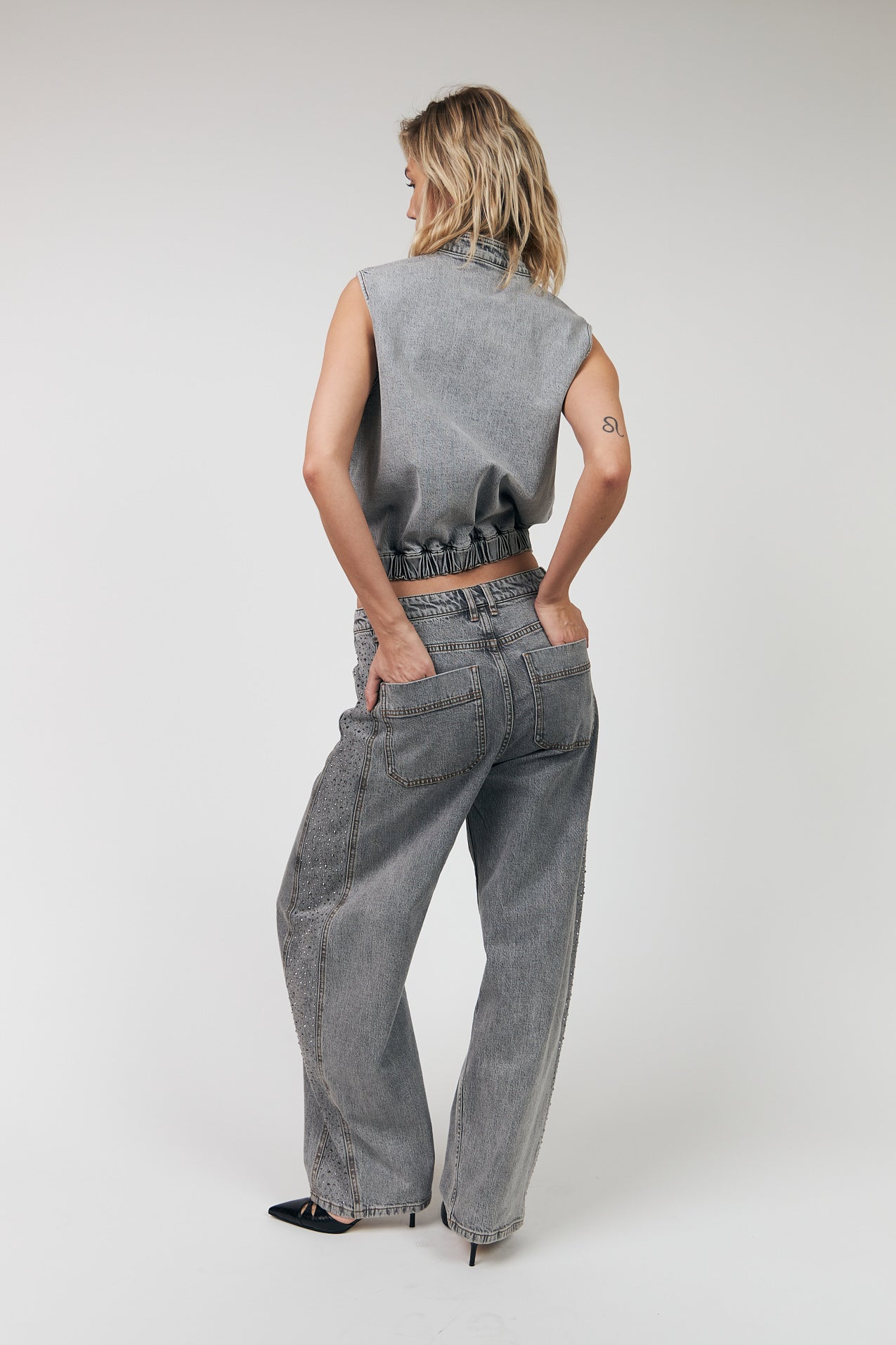 Lollys Laundry CarmenLL Vest Vest 12 Light Grey