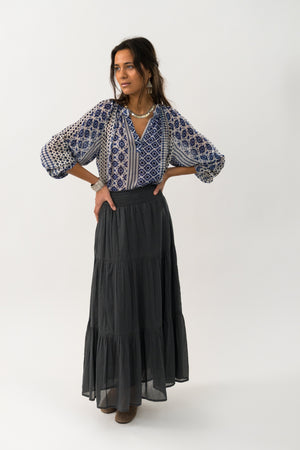 Lollys Laundry DiamondLL Maxi Skirt Skirt 18 Washed Black