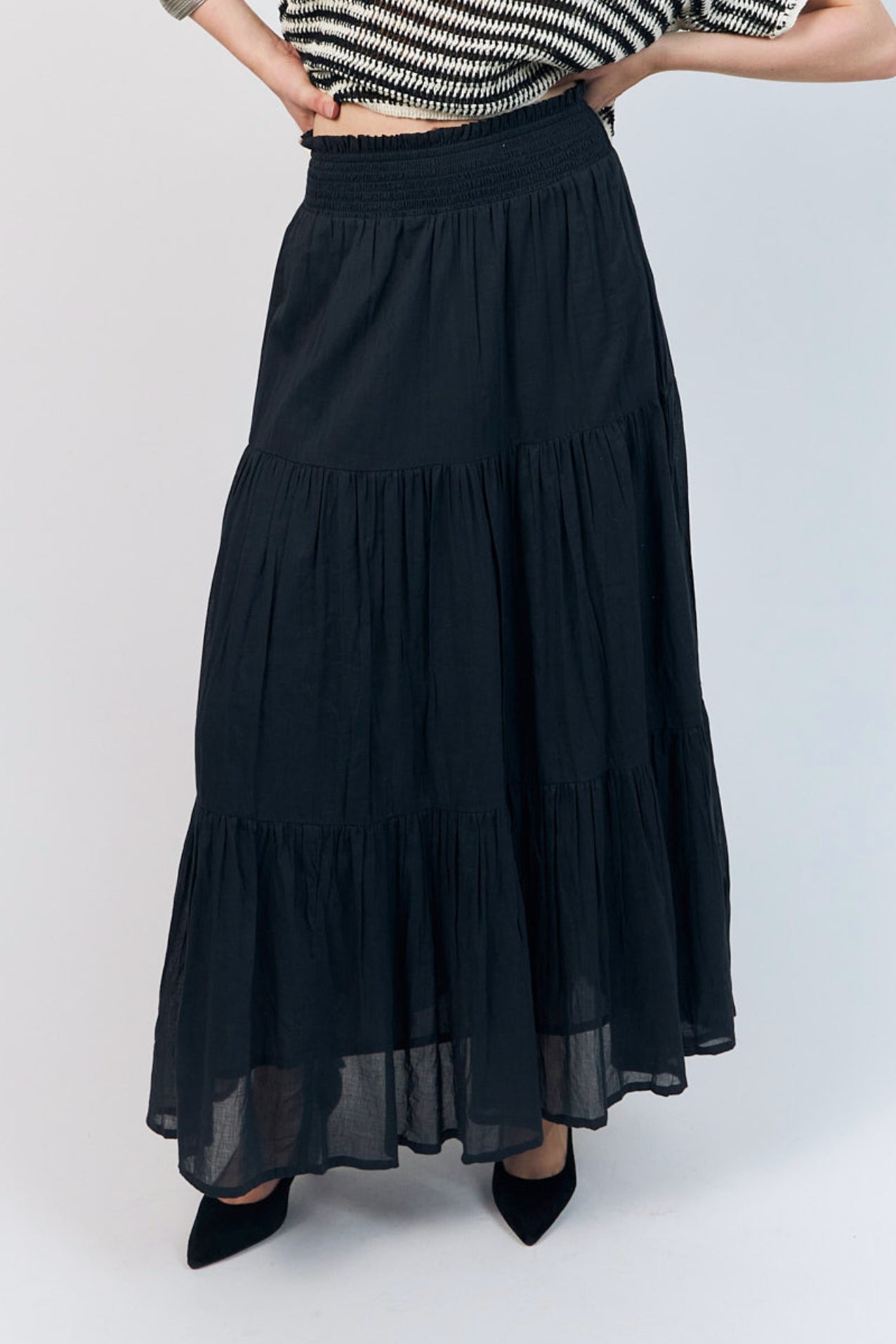 DiamondLL Maxi Skirt - Washed Black