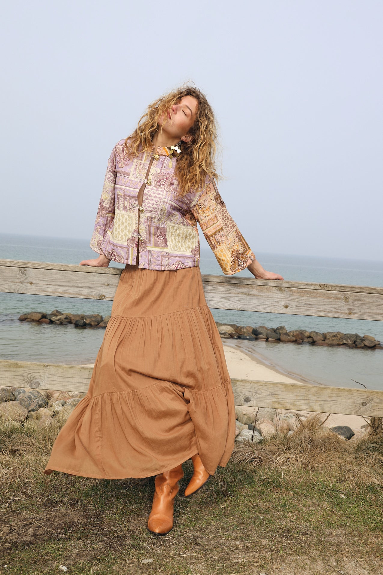 DiamondLL Maxi Skirt - Camel