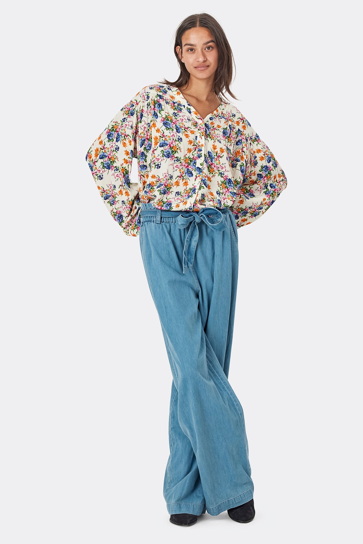ElifLL Shirt LS - Flower Print