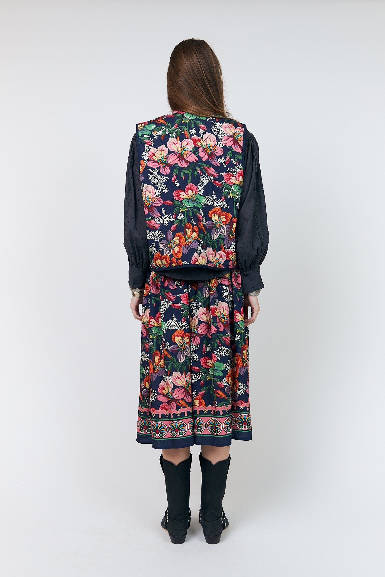 Lollys Laundry EllaLL Midi Skirt Skirt 74 Flower Print