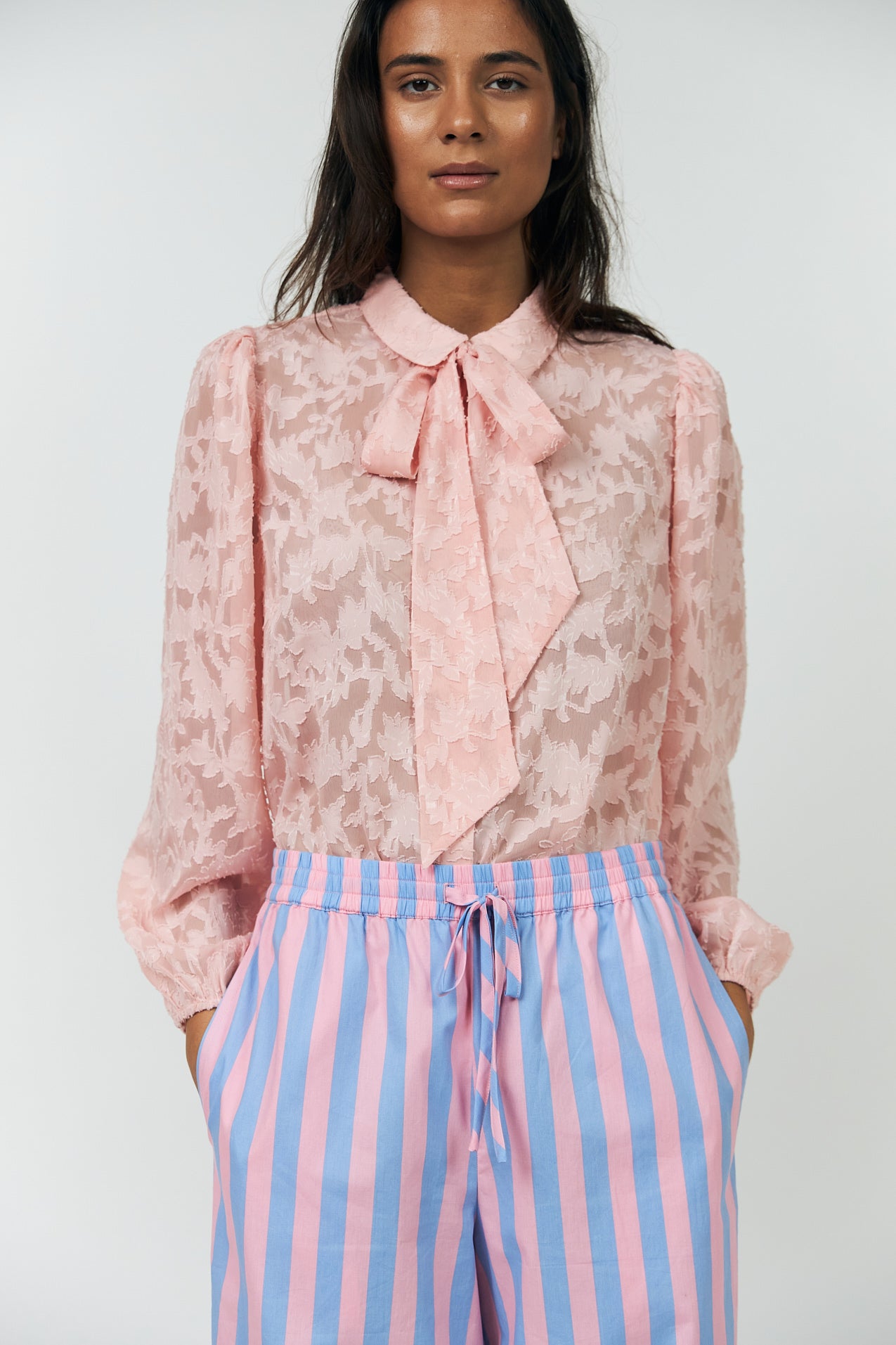 EllieLL Shirt with texture in light pink | Lollys Laundry
