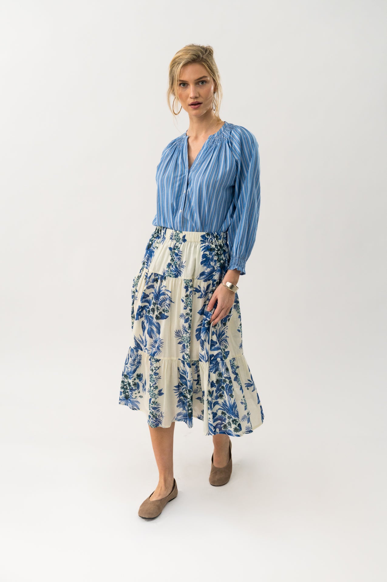 Lollys Laundry EloraLL Shirt 3/4 Shirt 22 Light Blue