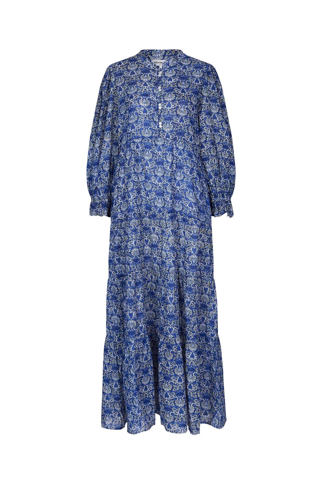 Lollys Laundry EvelynLL Maxi Dress LS Dress 20 Blue