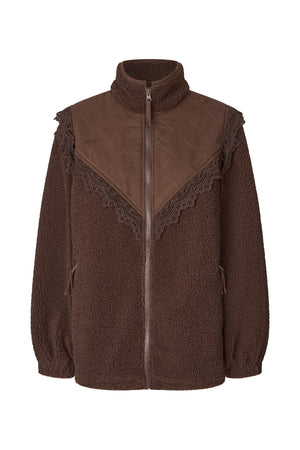 Lollys Laundry FalLL Teddy Jacket Outerwear  87 Dark Mokka