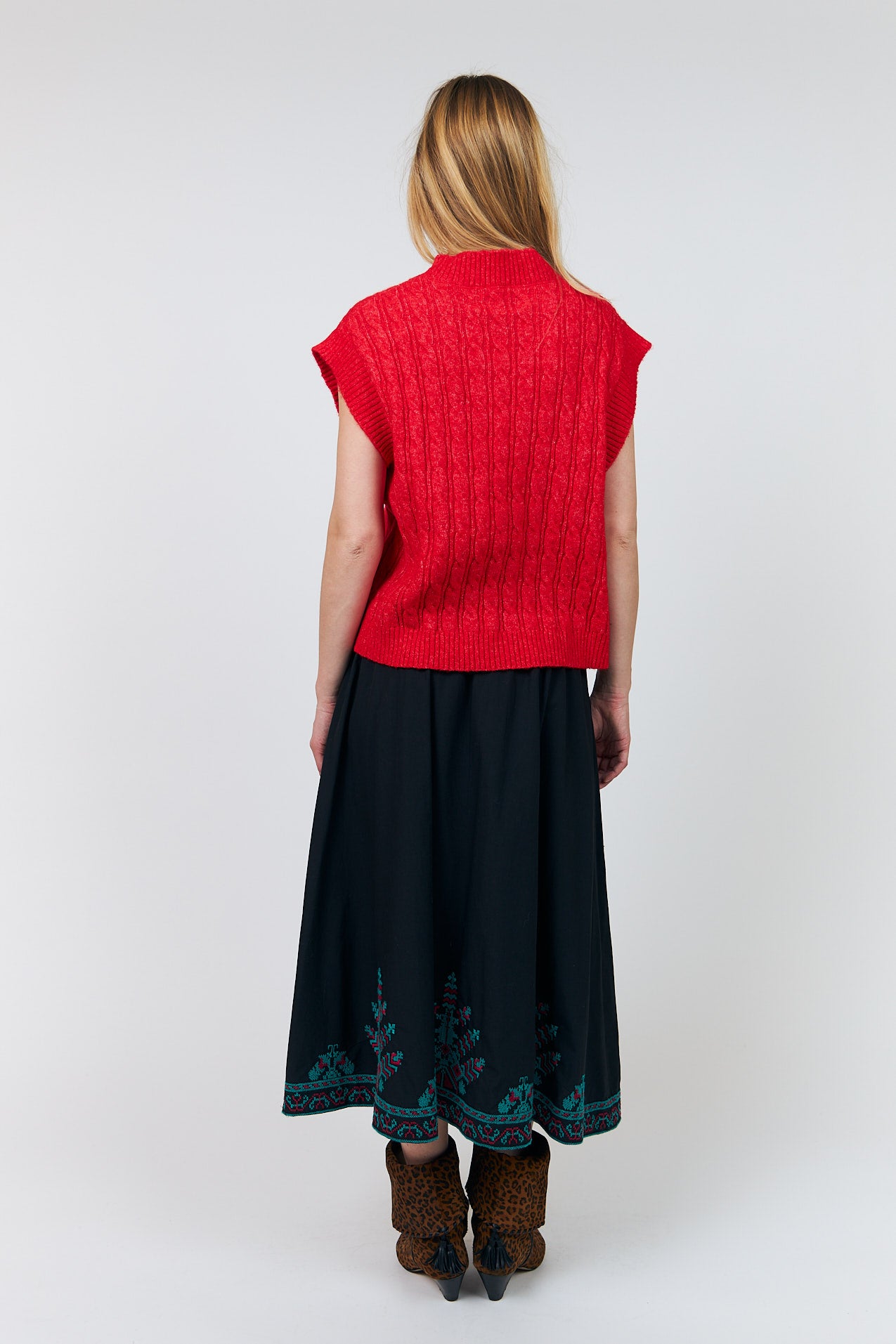 Lollys Laundry FinnLL Knit Vest Vest 30 Red