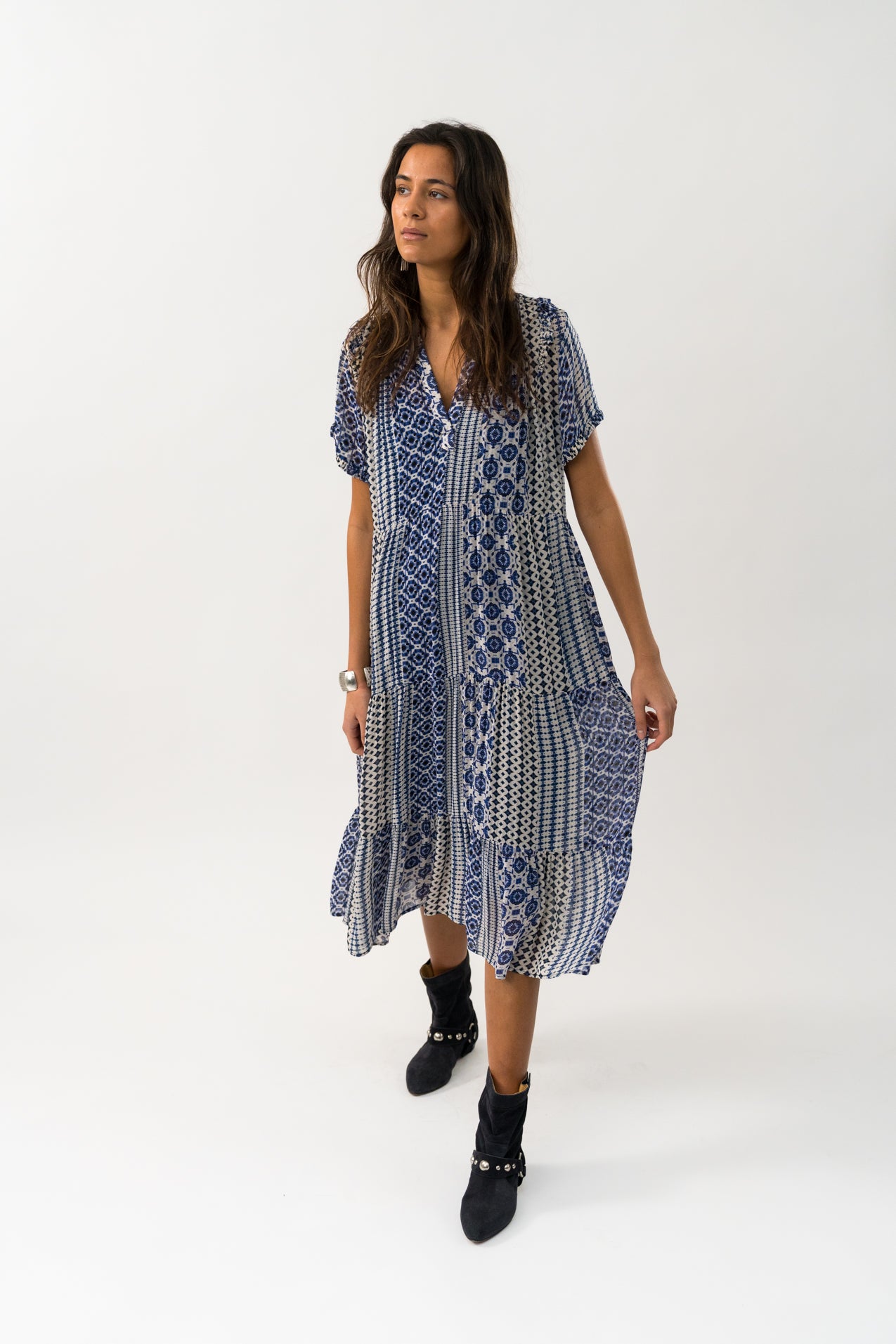 Lollys Laundry FreddyLL Midi Dress SS Dress 20 Blue