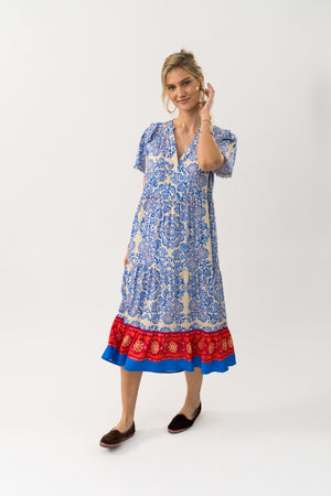 Lollys Laundry FreddyLL Midi Dress SS Dress 22 Light Blue