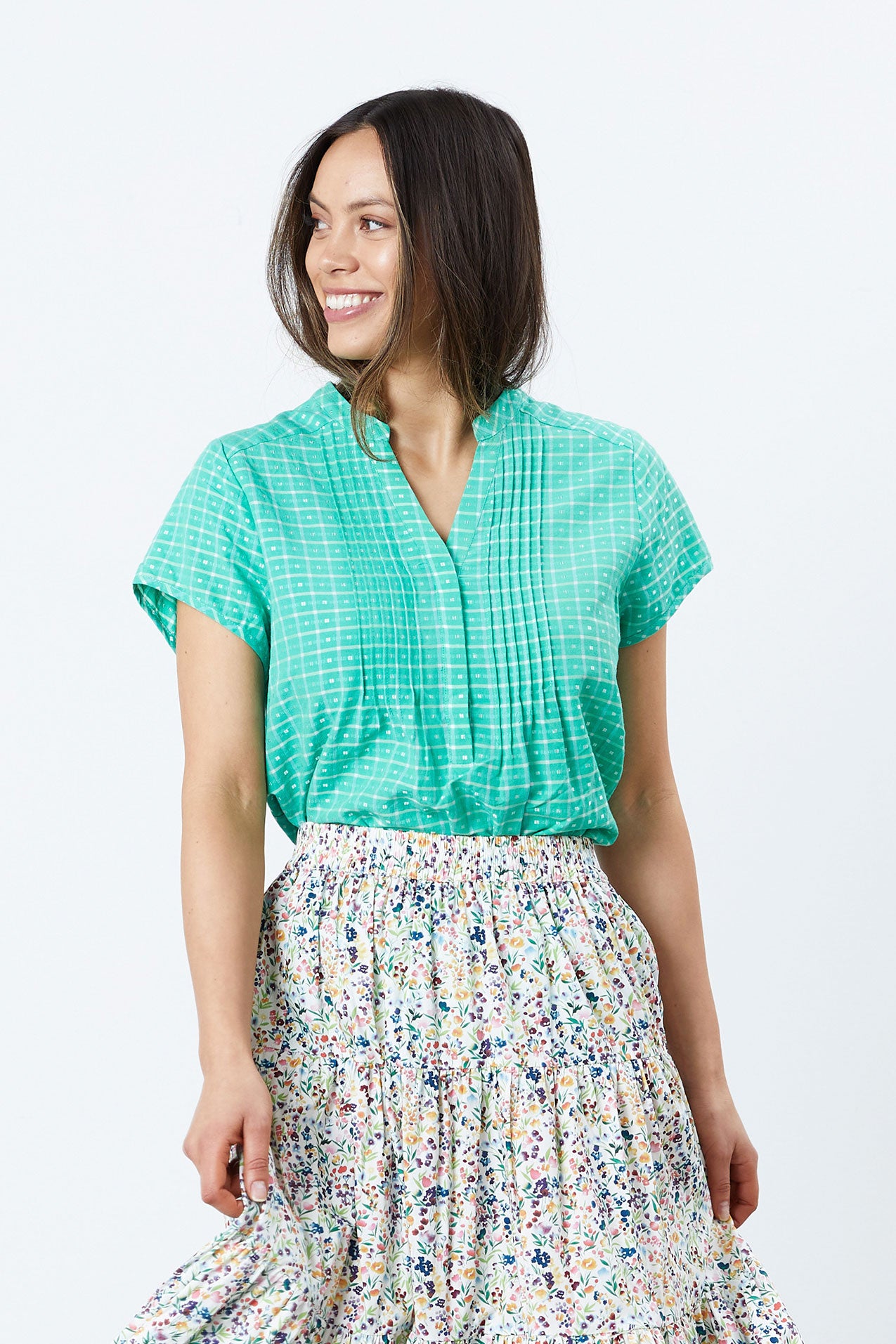 Lollys Laundry Heather Top Shirt 40 Green