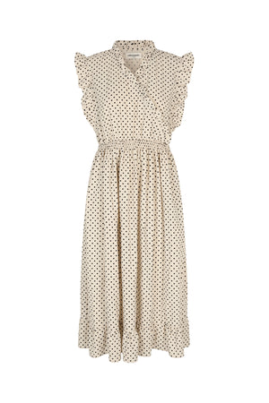 Lollys Laundry IdinaLL Midi Dress Dress 02 Creme