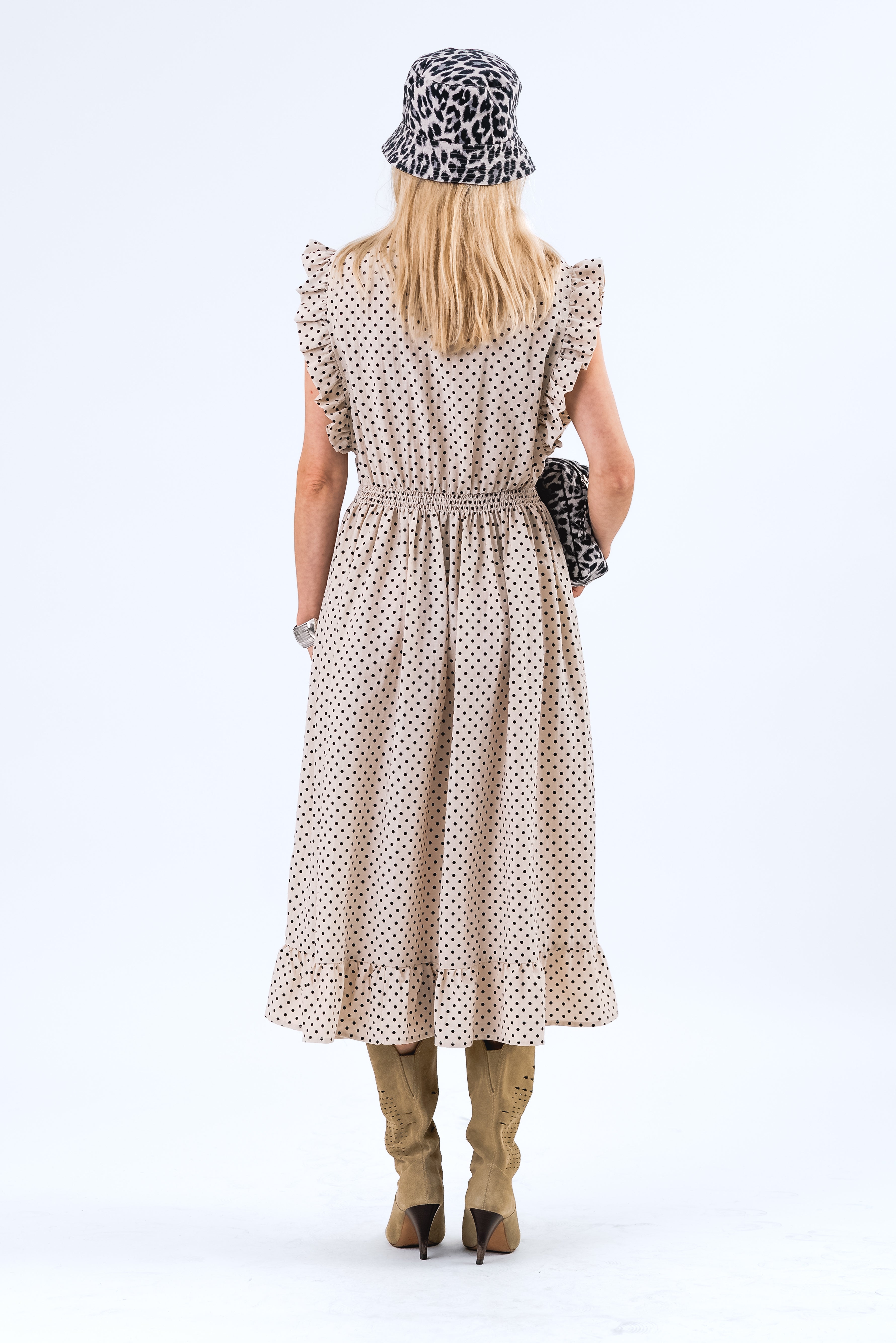 Lollys Laundry IdinaLL Midi Dress Dress 02 Creme