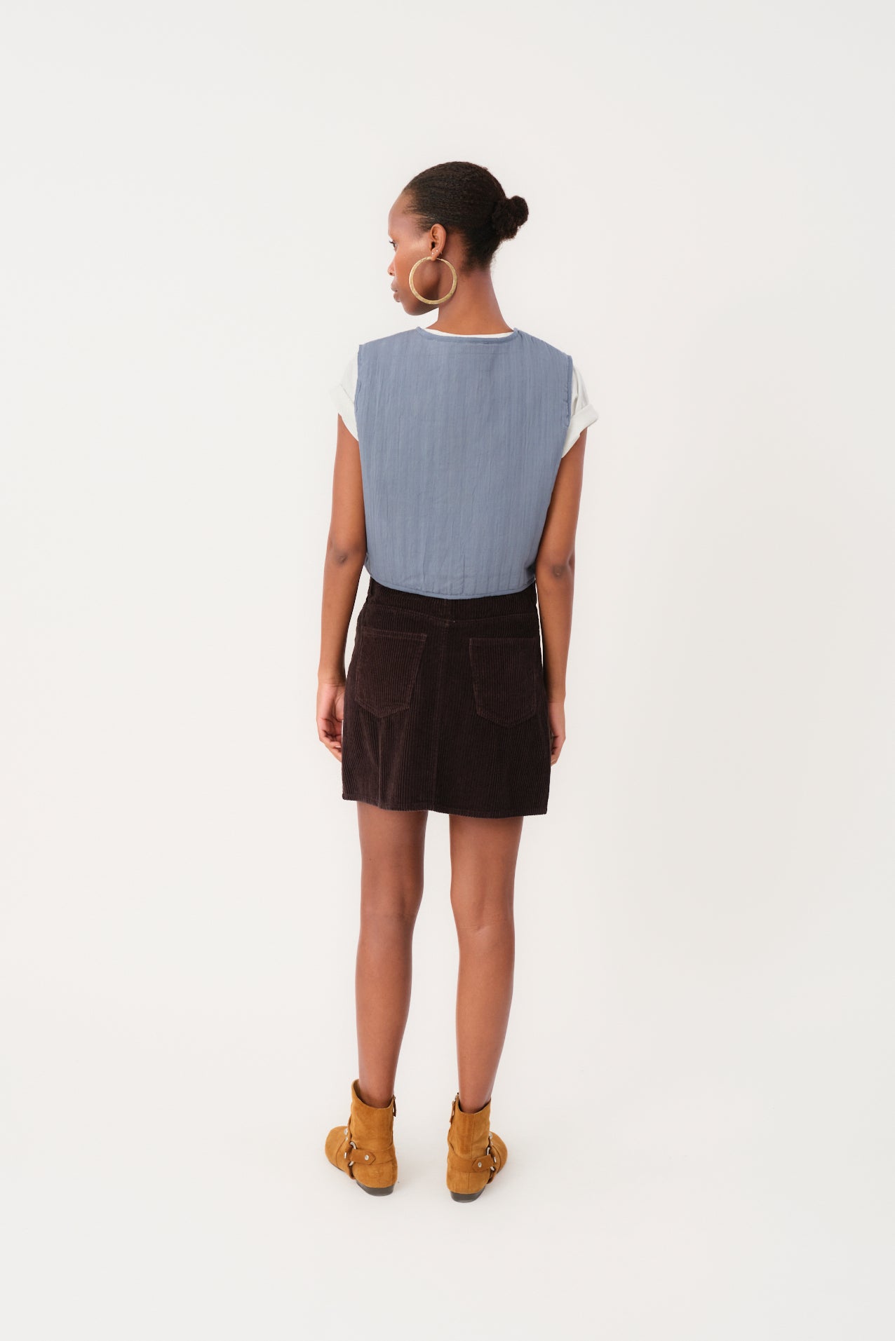 Lollys Laundry IlsaLL Vest Vest 29 Dusty Blue