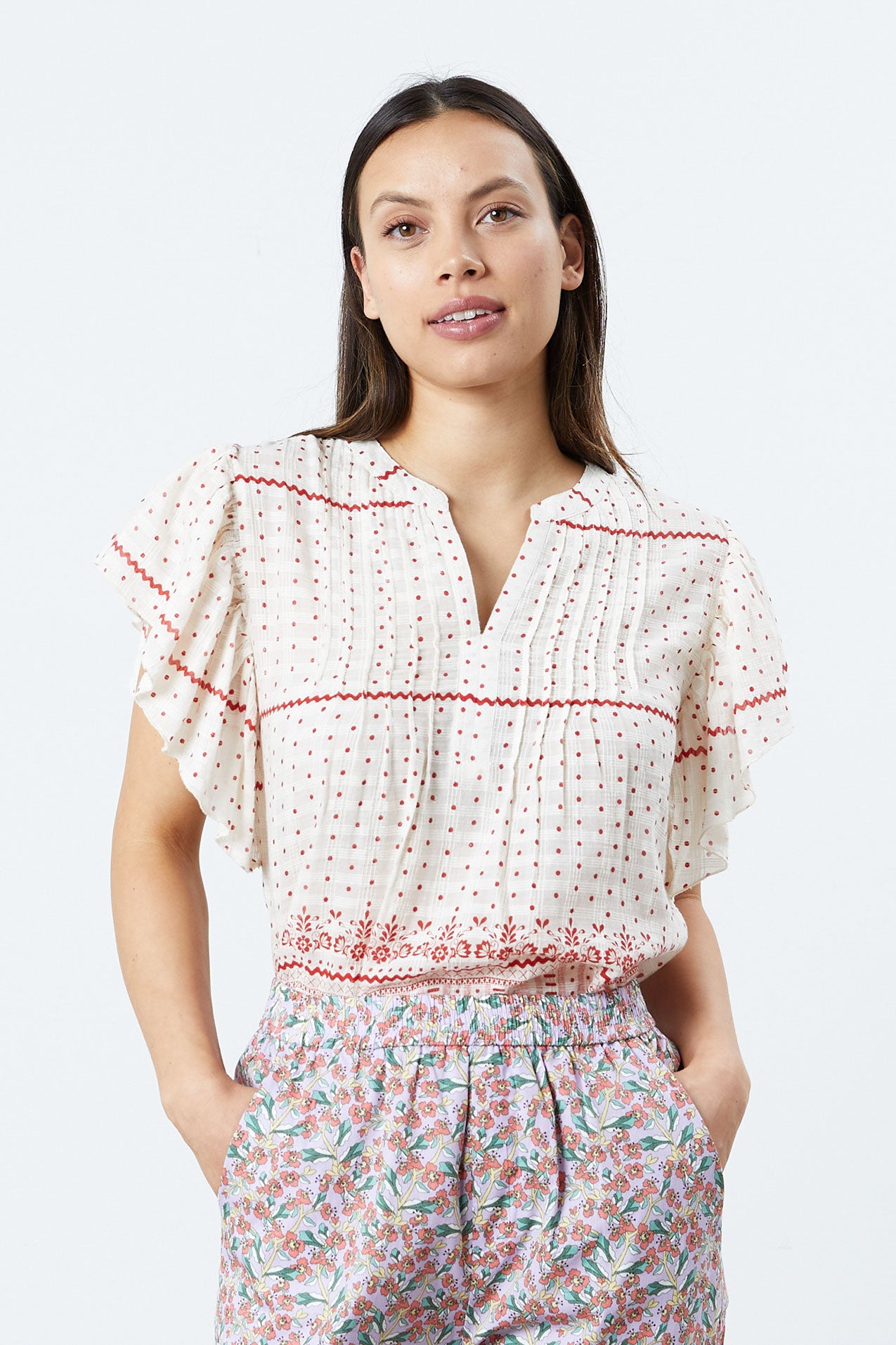 Lollys Laundry Isabel Top Top 76 Dot Print