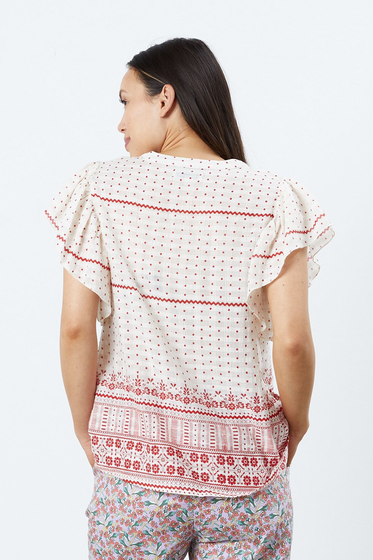 Lollys Laundry Isabel Top Top 76 Dot Print